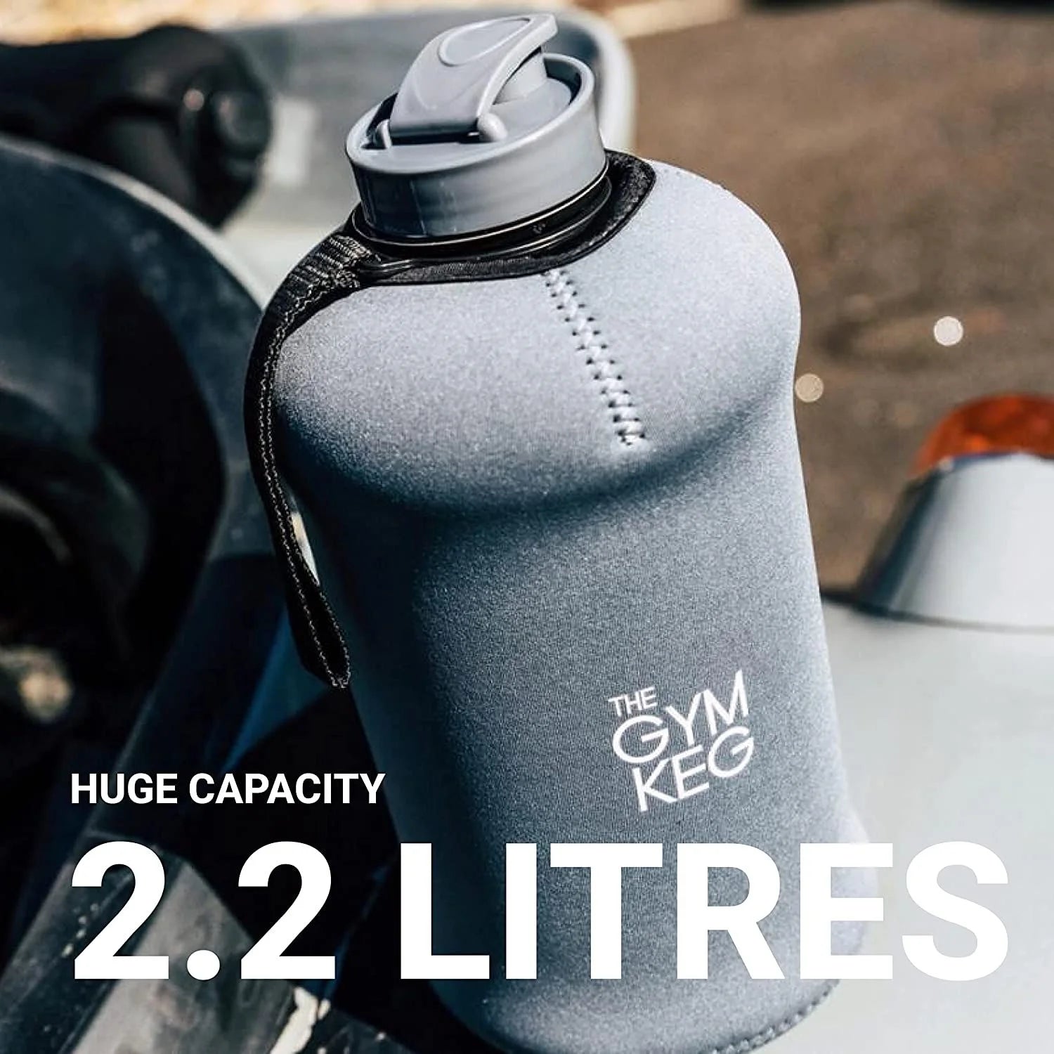 Gym Keg |  Sports Water Bottle 74.4 Fl Oz. (2.2 L) Insulated Half Gallon Carry