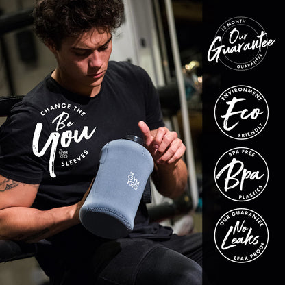 Gym Keg |  Sports Water Bottle 74.4 Fl Oz. (2.2 L) Insulated Half Gallon Carry