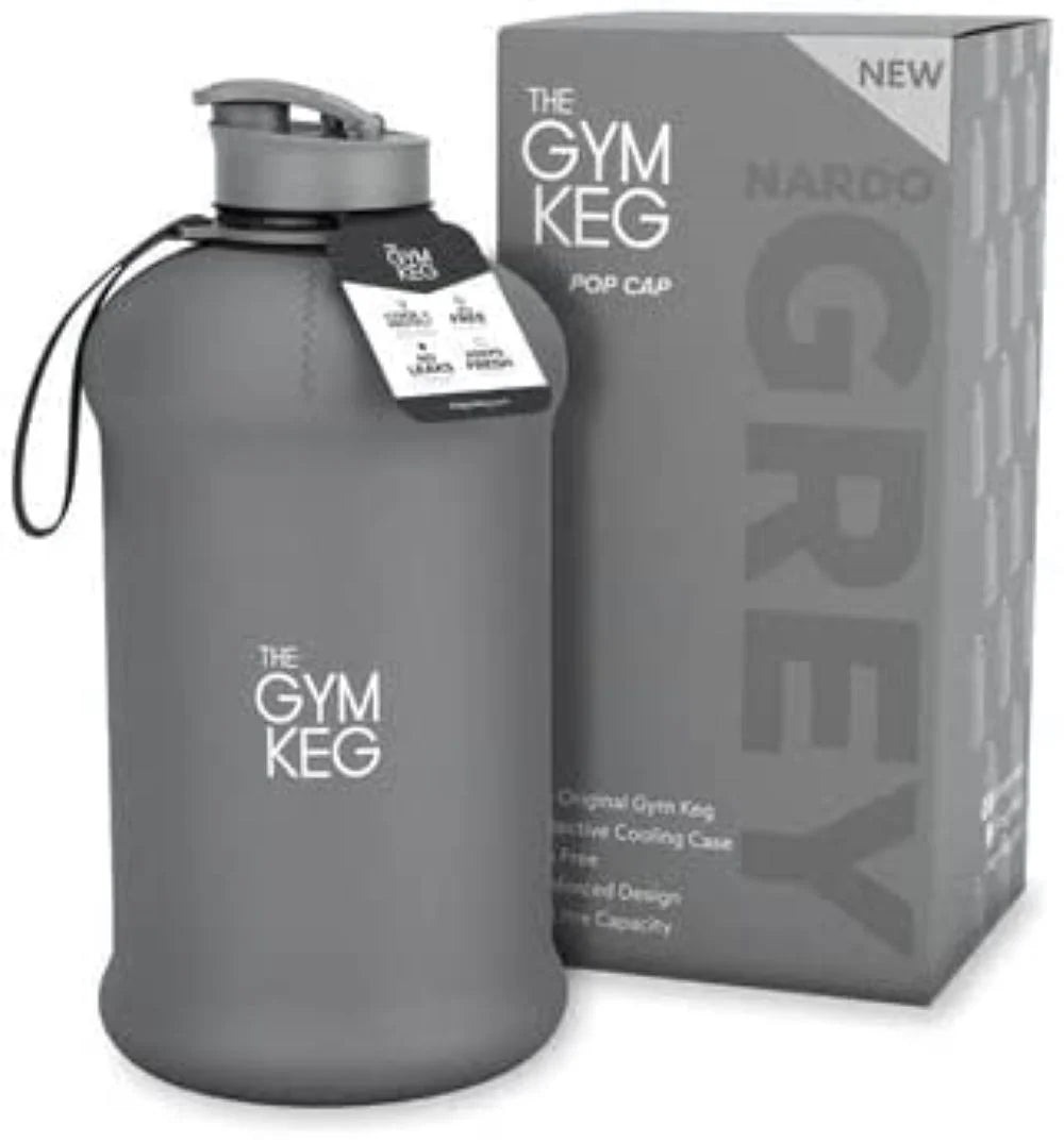 Gym Keg |  Sports Water Bottle 74.4 Fl Oz. (2.2 L) Insulated Half Gallon Carry