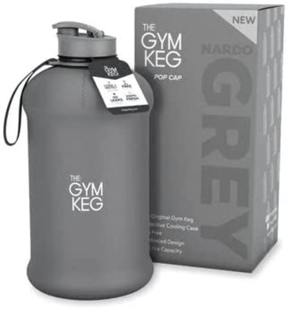 Gym Keg |  Sports Water Bottle 74.4 Fl Oz. (2.2 L) Insulated Half Gallon Carry