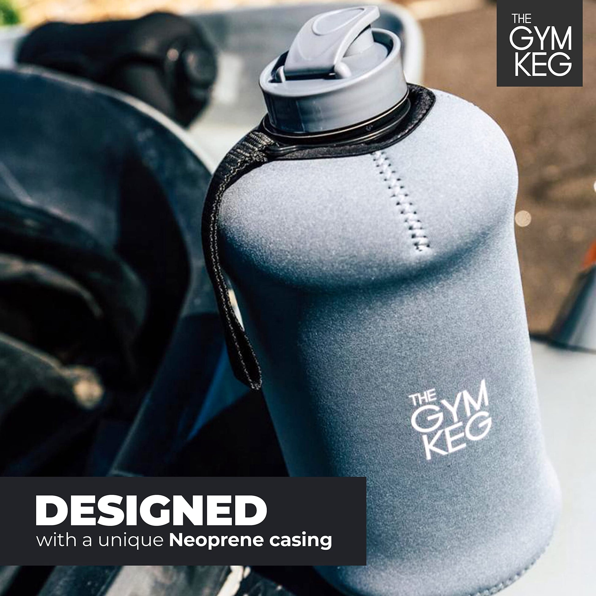 Gym Keg |  Sports Water Bottle 74.4 Fl Oz. (2.2 L) Insulated Half Gallon Carry